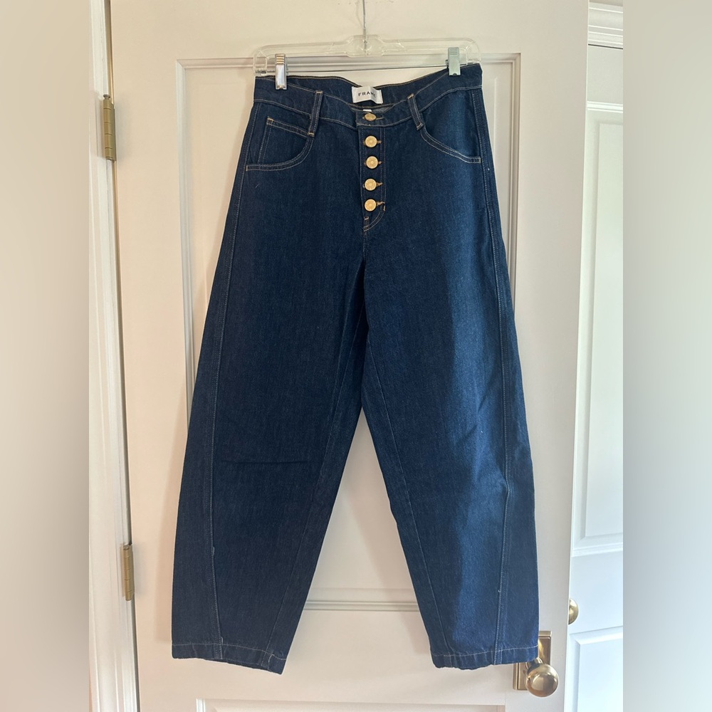 Frame cropped balloon leg jeans
